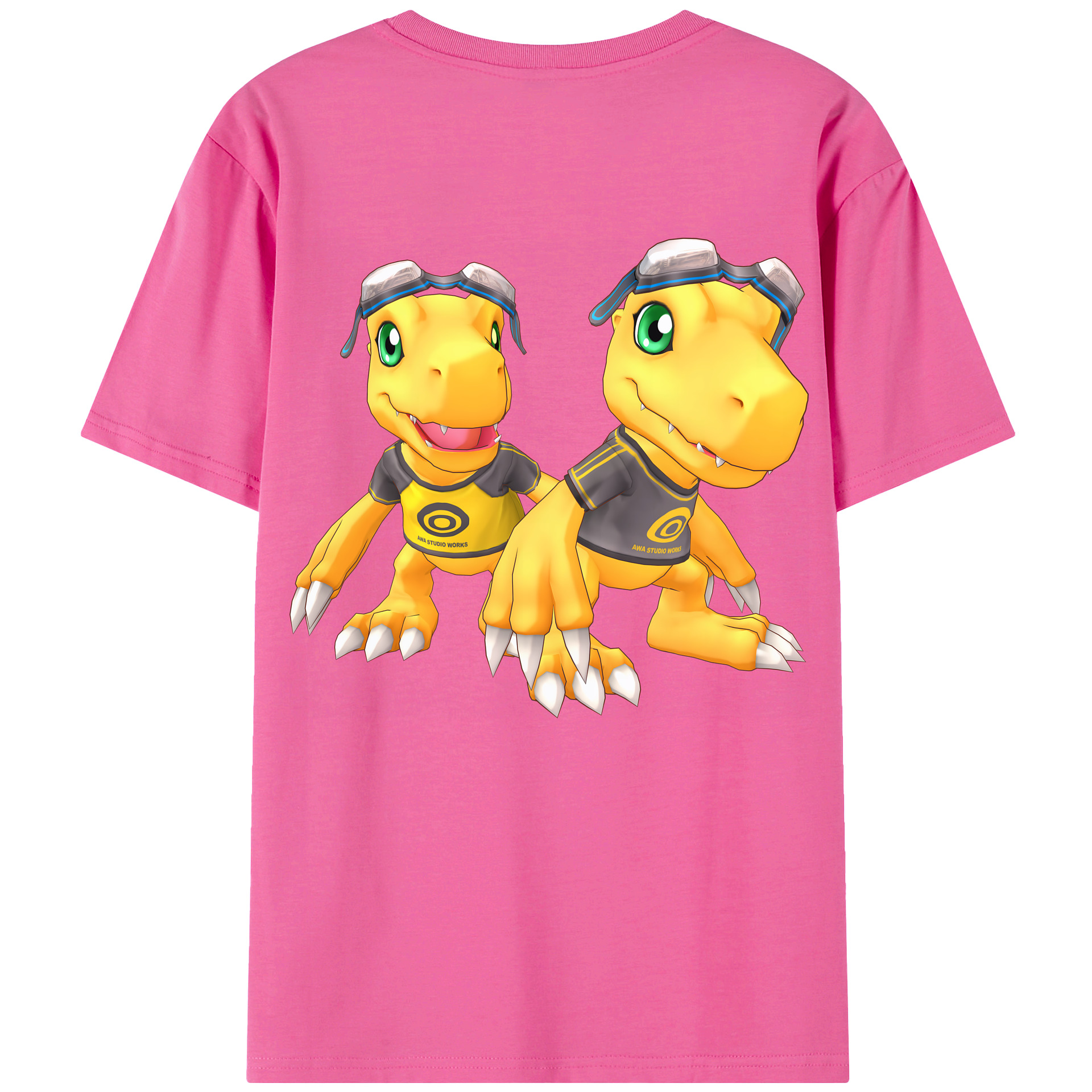（画像用） Digimon デジタルモンスター/デジモン レディース半袖Tシャツ(バックプリント)